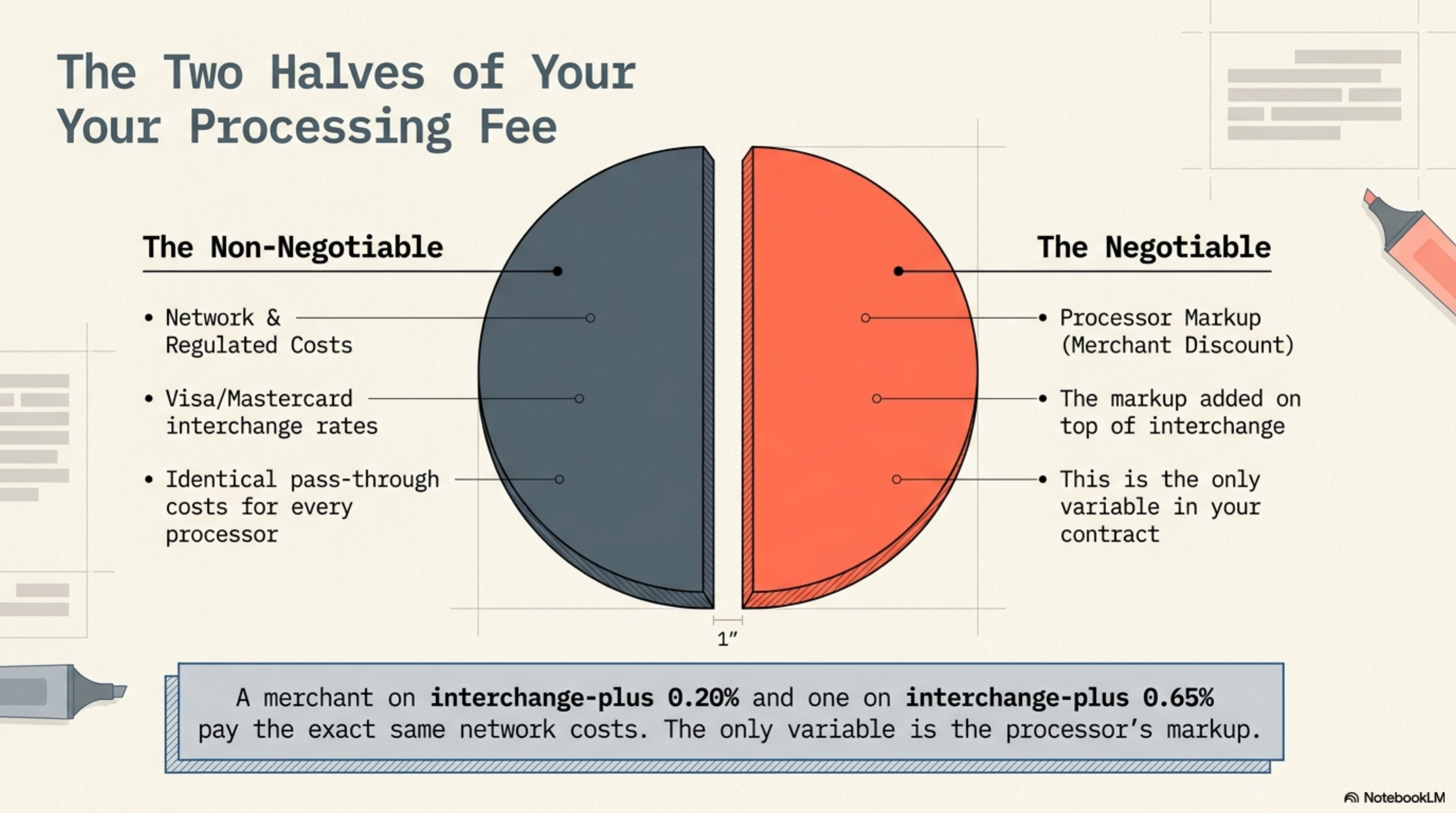 Year-one versus year-two effective rate breakdown for the restaurant group example.