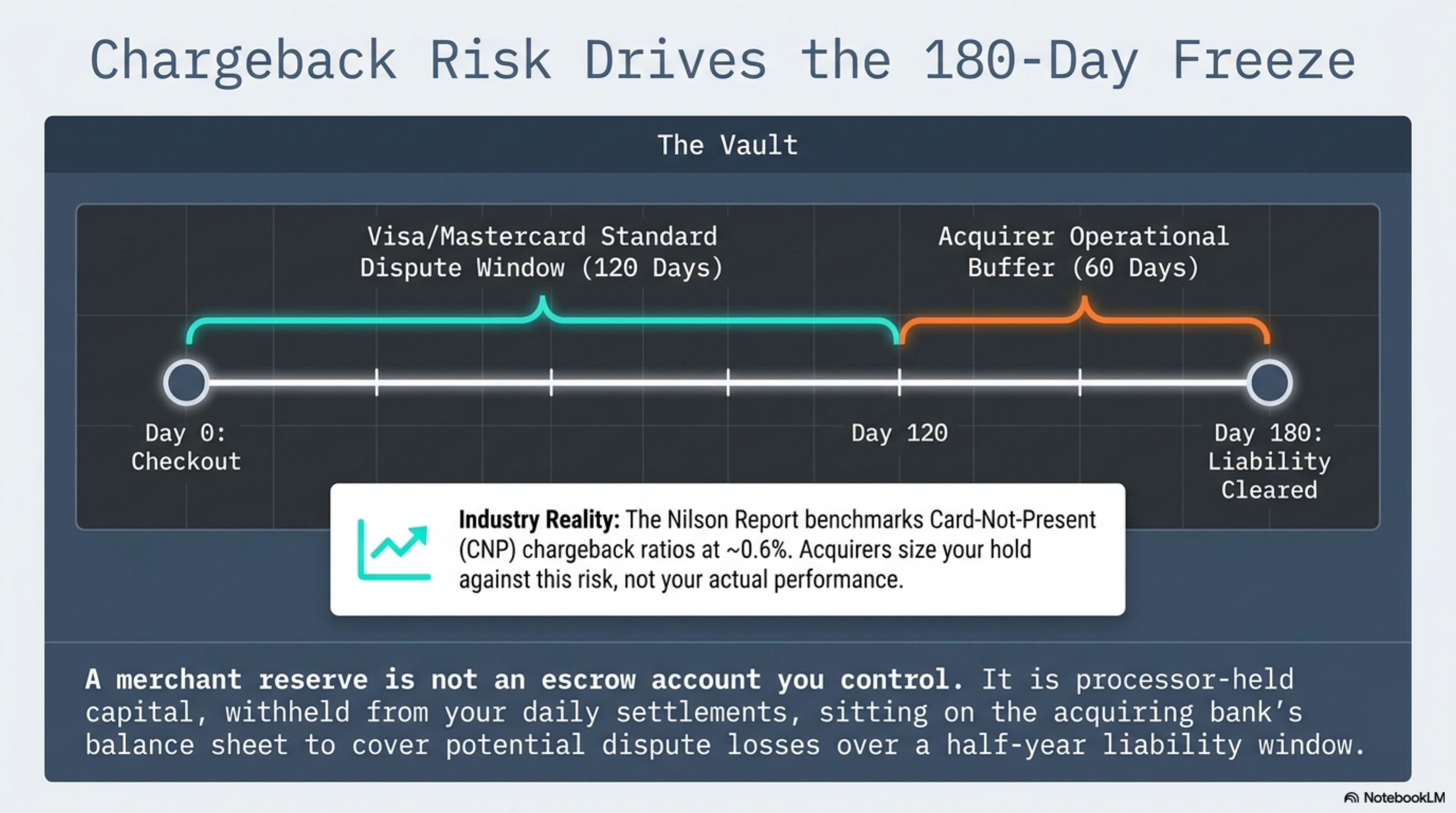Reserve balance vs. risk-justified coverage for a $1.8M monthly SaaS account.